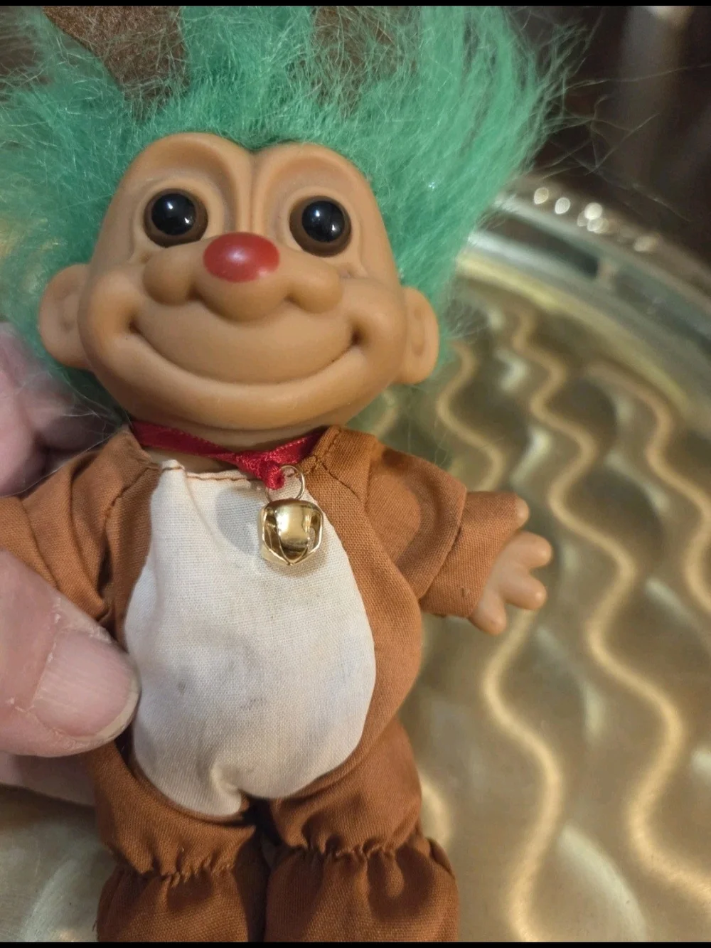 vintage Russ troll doll, Christmas, Reindeer